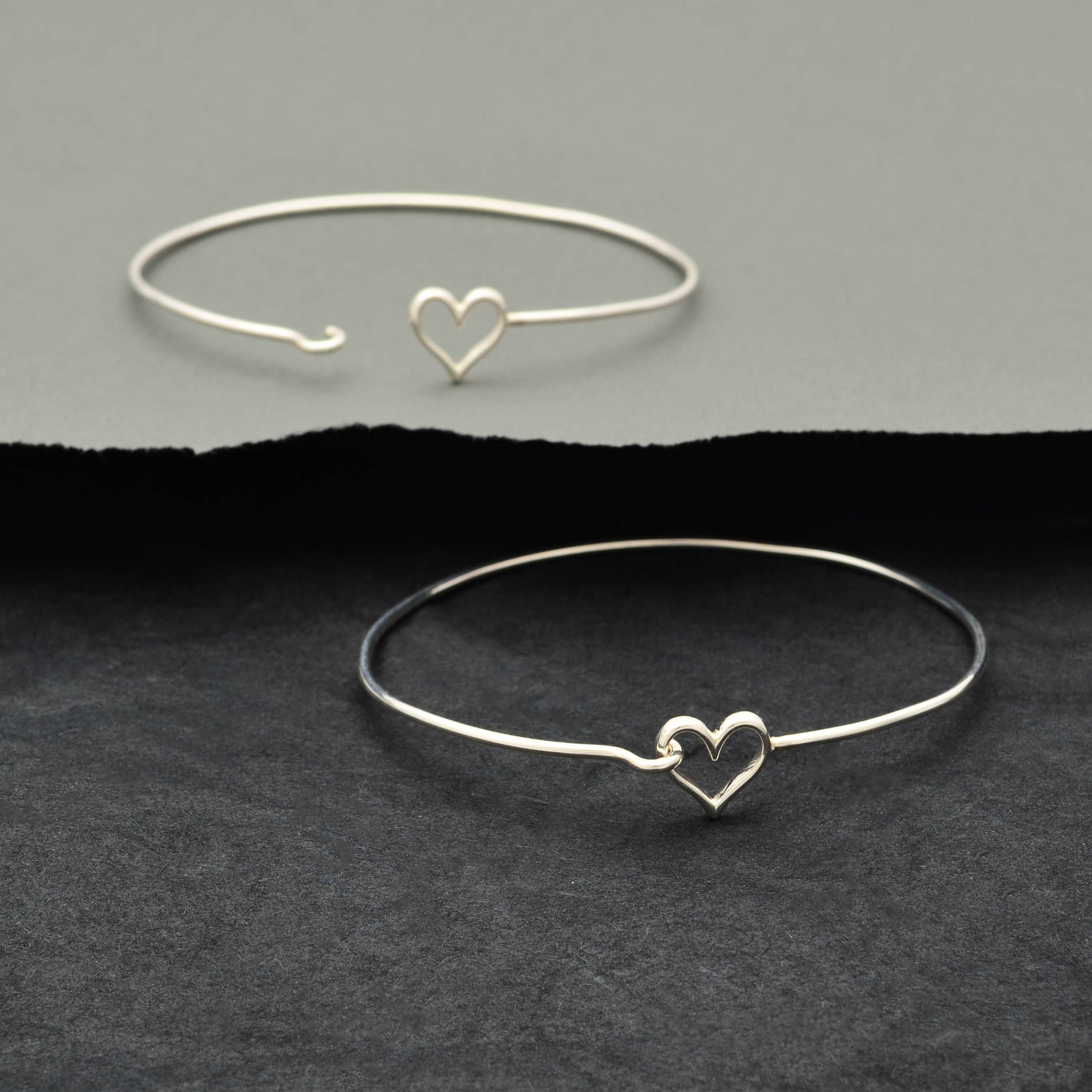 F A Dumont 6 1/4 inch Round Eye Hook Bangle Bracelet a St Rachel Charm. F A Dumont 6 1/4 inch Round Eye Hook Bangle Bracelet a St Rachel Charm.